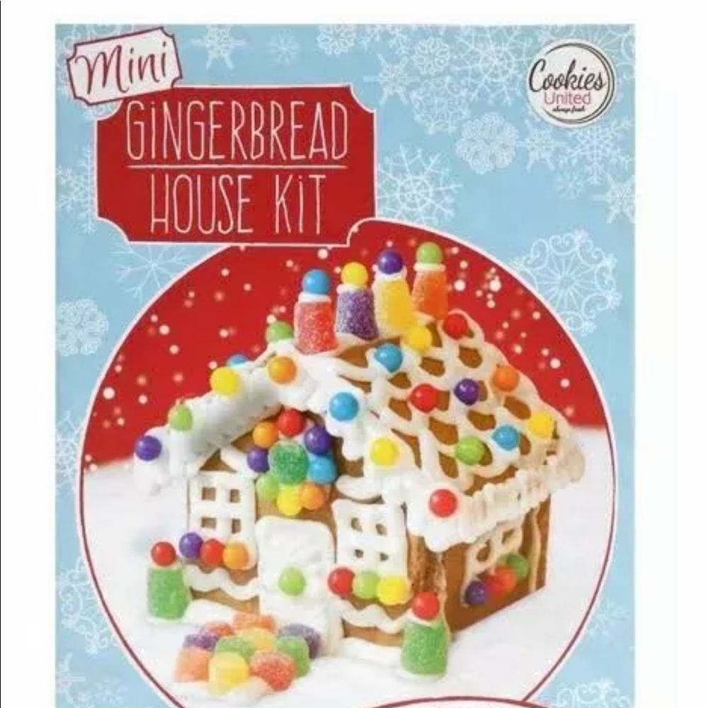 Mini Holiday Christmas Gingerbread House Kit by Cookies United New